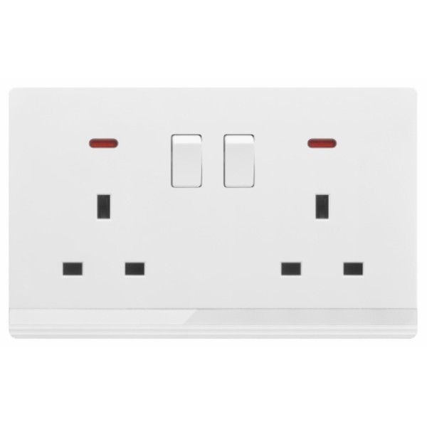 DOUBLE 13A SOCKET WITH SWITCH-IVORY SERIES