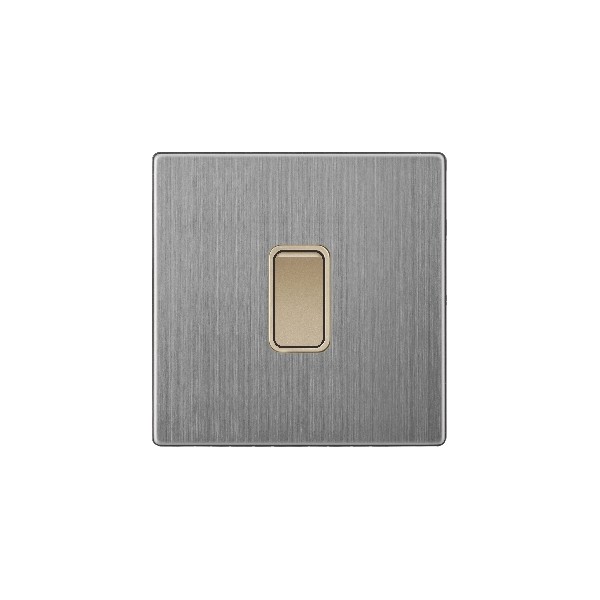 SMALL 1 GANG 2 WAY SWITCH-GOLDEN STAINLESS