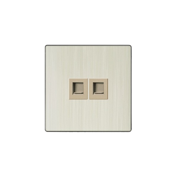 TELEPHONE + DATA SOCKET-GOLDEN ALUMINUM