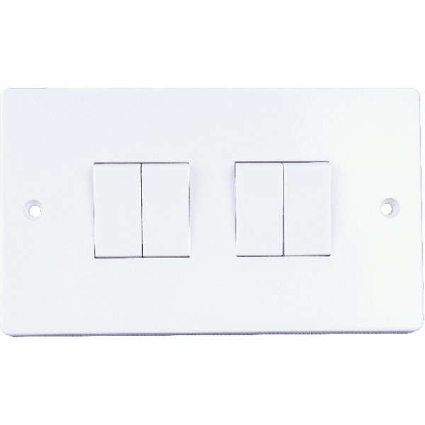 10A 4 GANG 2 WAY PLATE SWITCH