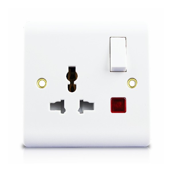 13A 1 GANG SWITCHED MULTI FUNCTION SOCKET + NEON
