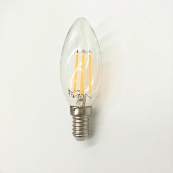 DIMMABLE LED CANDLE FILAMENT LAMP-4WATTS-WARM WHITE-E14