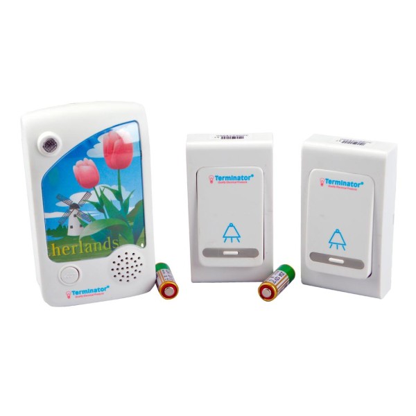 DOORBELL DIGITAL WIRELESS WITH 38 MELODIES +2T AND 1R DC