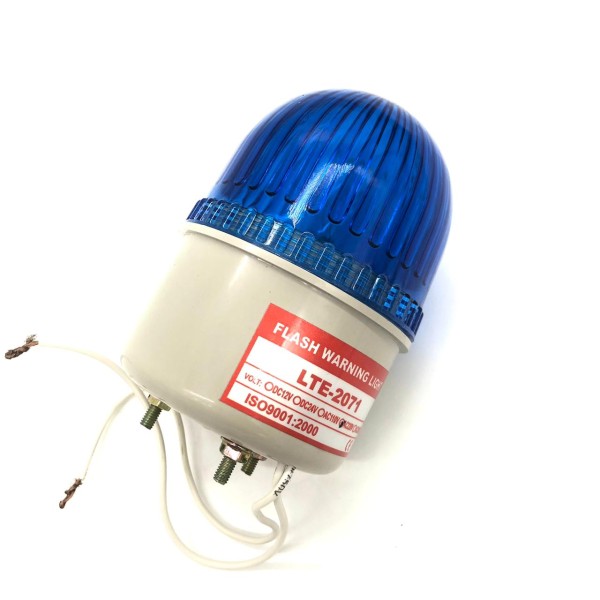 220V LED FLASHING WARNING LIGHT-BLUE