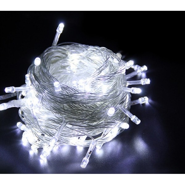 FLASHING MODES LED DECORATIVE STRING LIGHTS-10M-WHITE