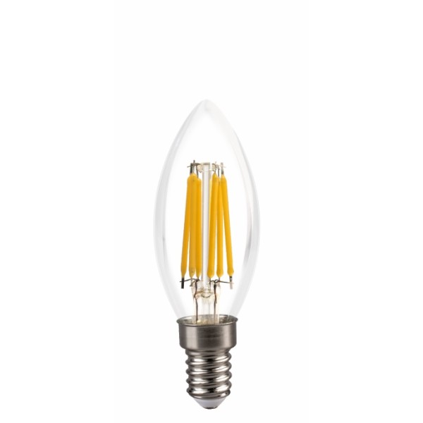 LED CANDLE FILAMENT LAMP-6WATTS-WARM WHITE-E14