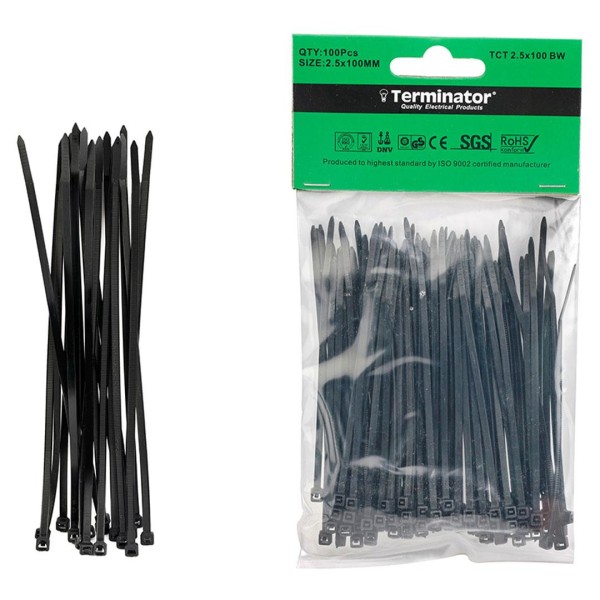 CABLE TIES IN BLACK COLOR-2.5X100MM