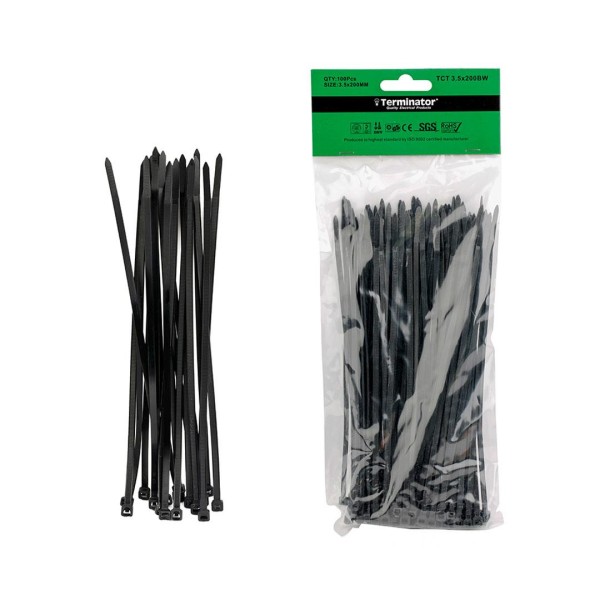 CABLE TIES IN BLACK COLOR-3.5X200MM