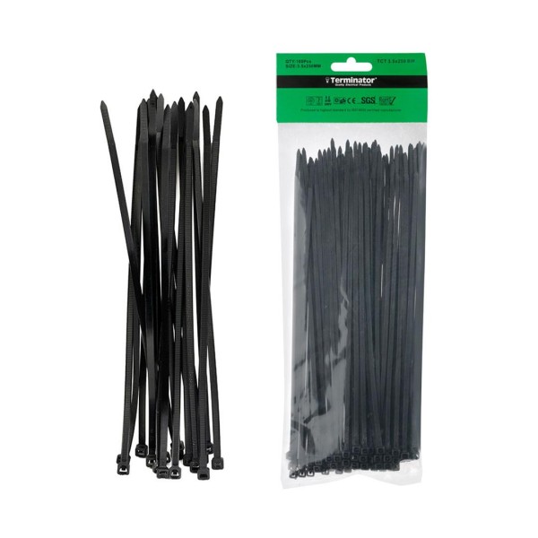 CABLE TIES IN BLACK COLOR-3.5X250MM