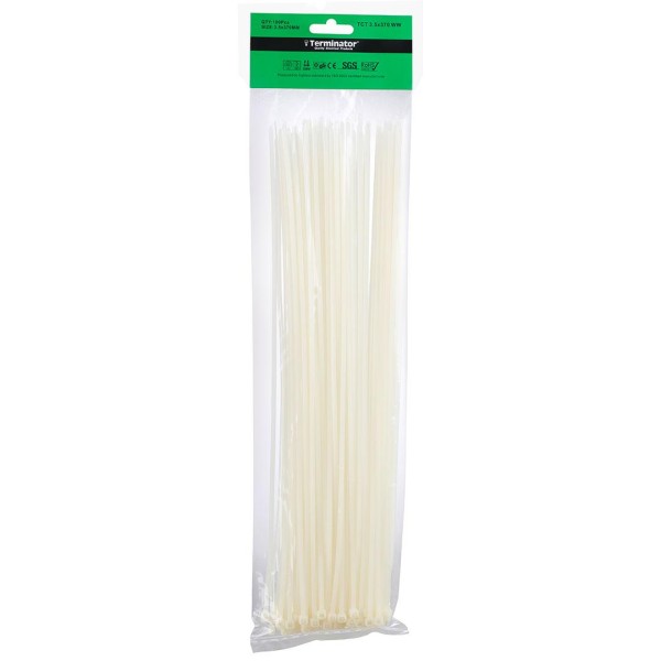 CABLE TIES IN WHITE COLOR-3.5X370MM