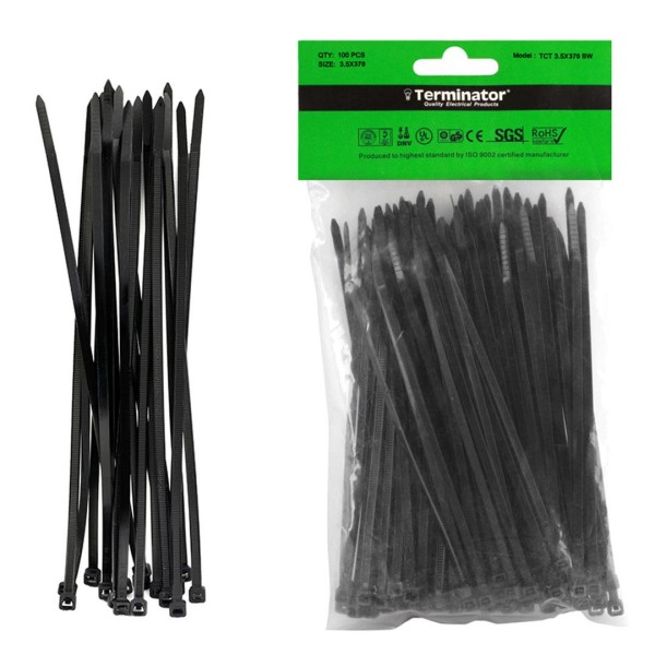 CABLE TIES IN BLACK COLOR-3.5X370MM