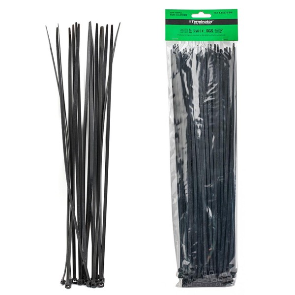 CABLE TIES IN BLACK COLOR-4.8X370MM