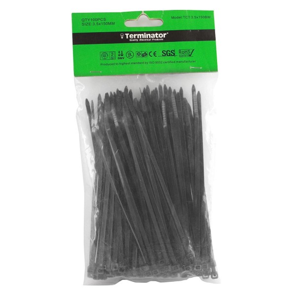 CABLE TIES IN BLACK COLOR-3.5X150MM
