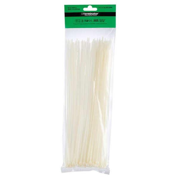 CABLE TIES IN WHITE COLOR-3.5X300MM