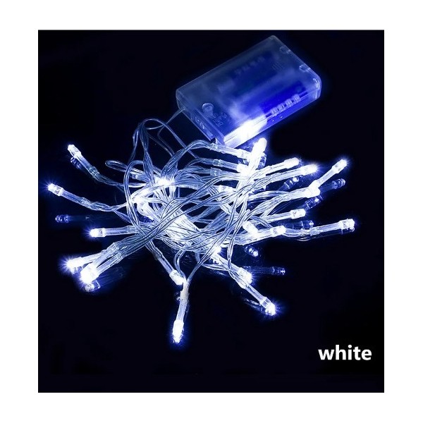 BATTERY OPERATED LED DECORATIVE LIGHTS-AA 4.5V-10M-WHITE