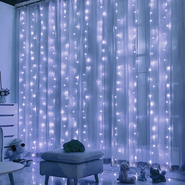 3MX3M LED DECORATIVE CURTAIN LIGHT-WHITE