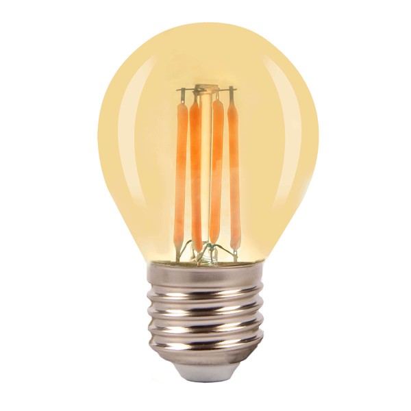 G45 LED Filament Bulb Golden Glass 4Watt - Warm white 2700K