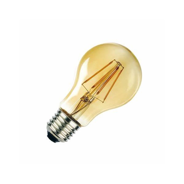 A60 LED Filament Bulb Golden Glass 8Watt - Warm white 2700K