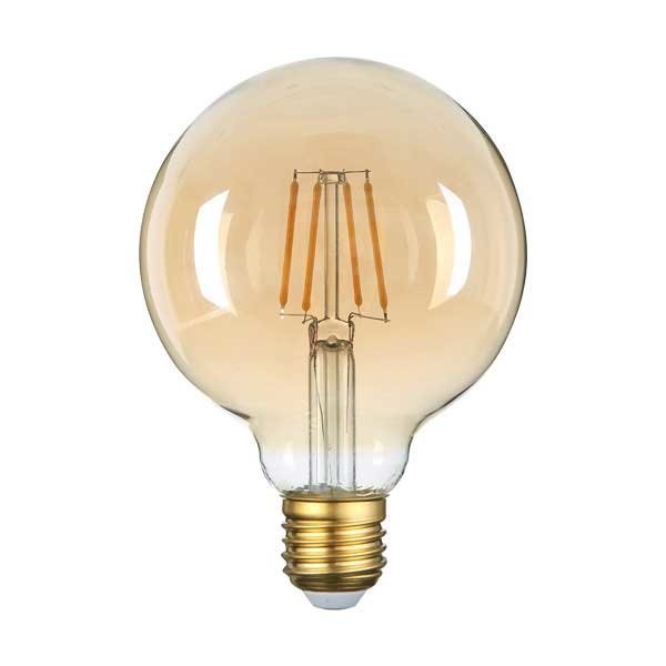 G95 LED FILAMENT LAMP GOLDEN GLASS-4WATTS-WARM WHITE-E27