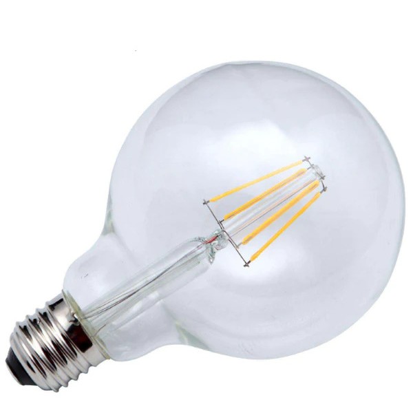 G95 LED FILAMENT LAMP CLEAR GLASS-4WATTS-WARM WHITE-E27