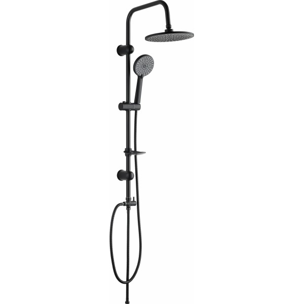 SHOWER PANEL BLACK BODY-ROUND