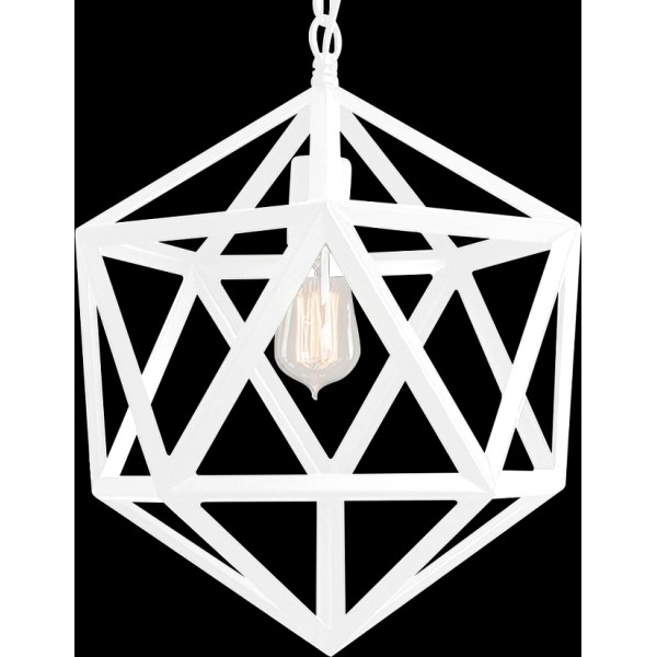 VOYAGER GEOMETRIC SINGLE CEILING PENDANT LIGHT-WHITE COLOR