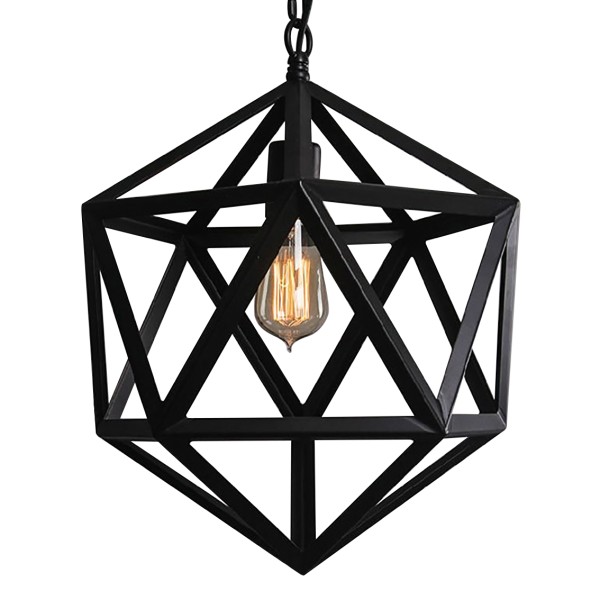 VOYAGER GEOMETRIC SINGLE CEILING PENDANT LIGHT-BLACK COLOR