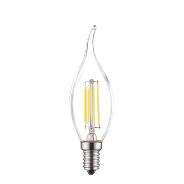 LED CANDLE FILAMENT LAMP WITH TAIL-4WATTS-WHITE-E14