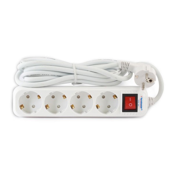 4-WAY POWER EXTENSION SOCKET W/S & I SCHUKO