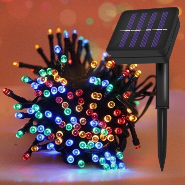 SOLAR LED DECORATIVE STRING LIGHTS-10M-100LEDS-MULTICOLOR