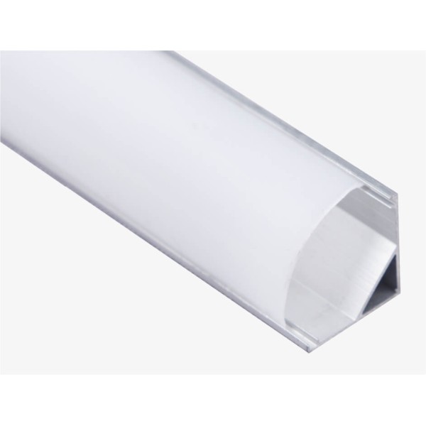 ANODIZED ALUMINUM PROFILE WITH DIFFUSED COVER 15.7X15.7X8.3mm