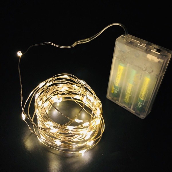 BATTERY OPERATED MICRO LED DECORATIVE STRING LIGHTS-10M-WW