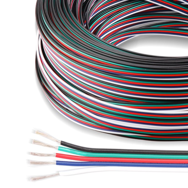 0.5MMX5CORE RGBW COPPER CABLE-100METER