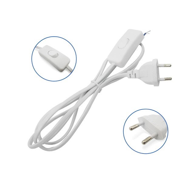 CABLE WITH SWITCH-WHITE