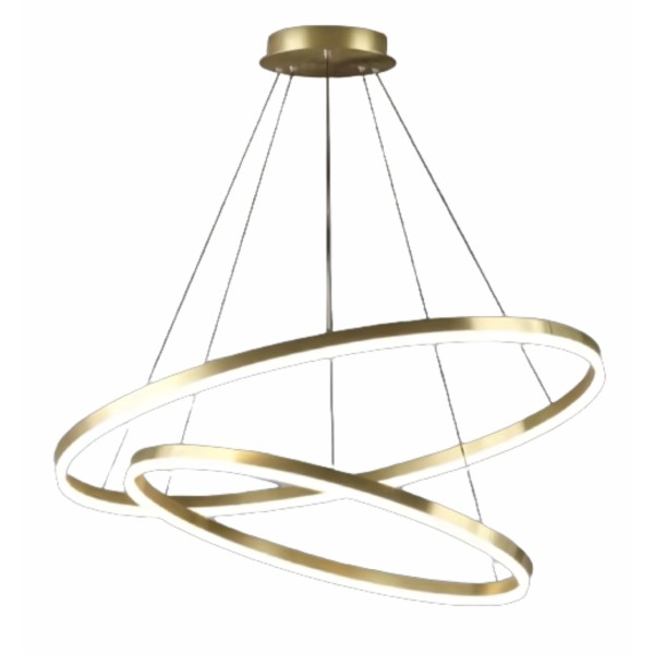 DOUBLE-STOREY CHANDELIER/DIMMING PENDANT LIGHT-100W-GOLDEN BODY