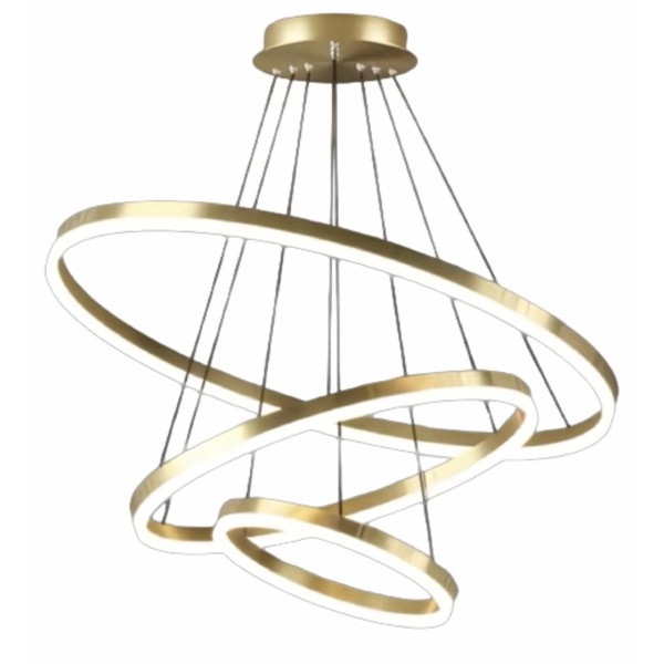 TRIPLE-STOREY CHANDELIER/DIMMING PENDANT LIGHT-120W-GOLDEN BODY