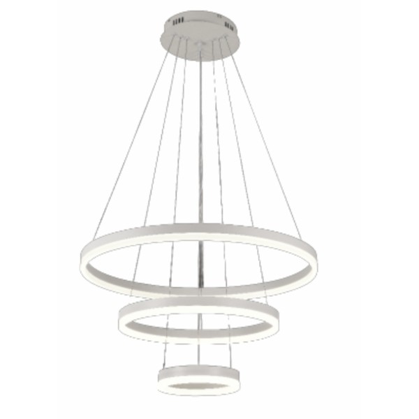 TRIPLE-STOREY CHANDELIER/DIMMING PENDANT LIGHT-120W-WHITE BODY