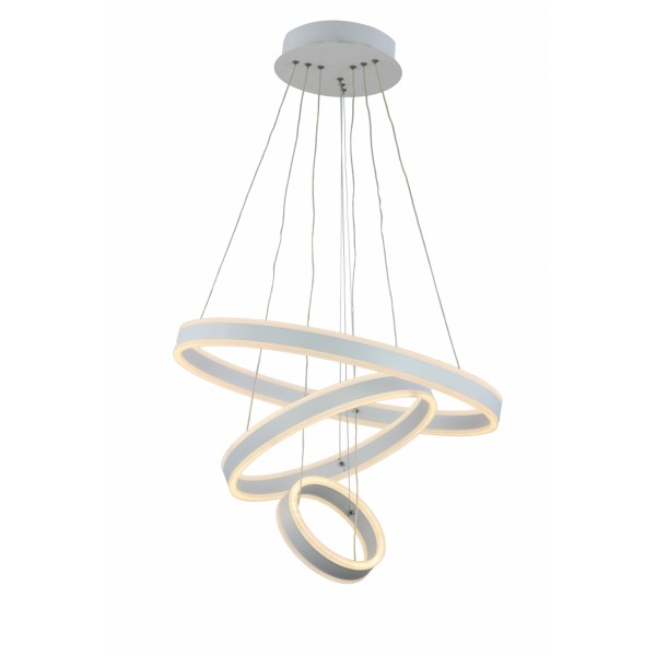 TRIPLE-STOREY CHANDELIER/DIMMING PENDANT LIGHT-150W-WHITE BODY