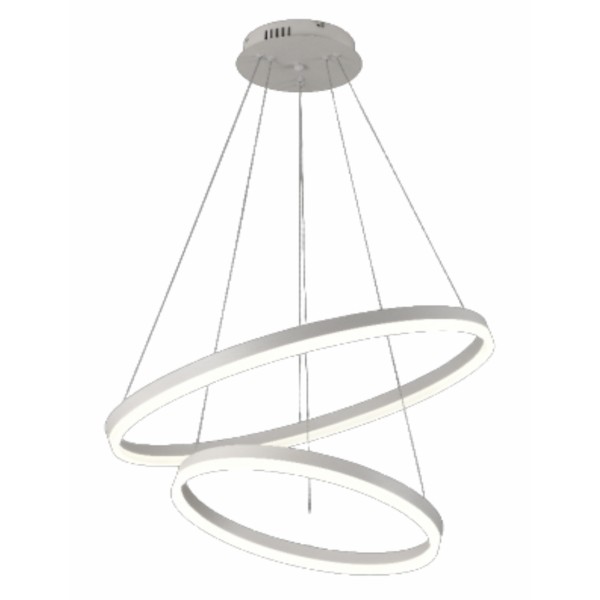 DOUBLE-STOREY CHANDELIER/DIMMING PENDANT LIGHT-100W-WHITE BODY