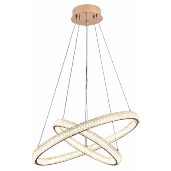 DOUBLE-STOREY CHANDELIER/DIMMING PENDANT LIGHT-100W-GOLDEN BODY