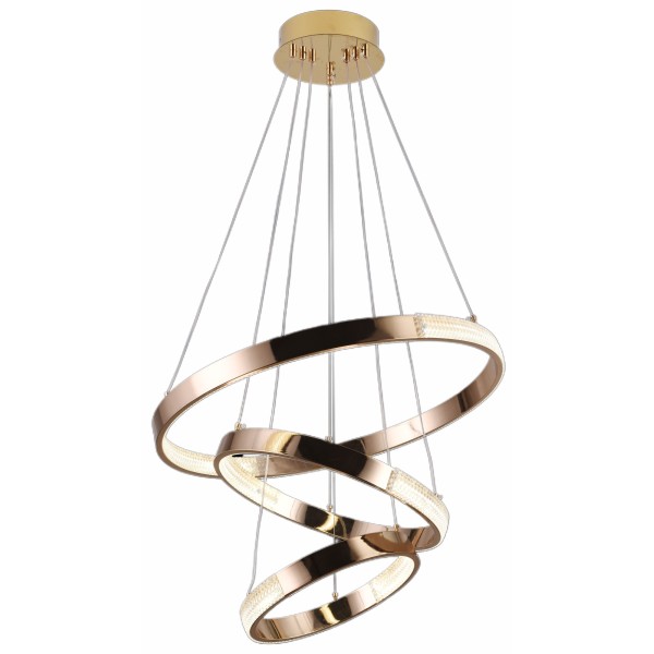 TRIPLE-STOREY CHANDELIER/DIMMING PENDANT LIGHT-120W-GOLDEN BODY