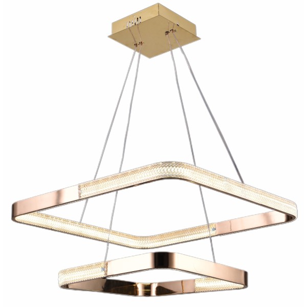 DOUBLE-STOREY CHANDELIER/DIMMING PENDANT LIGHT-100W-GOLDEN BODY