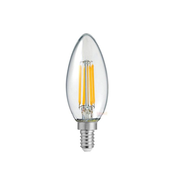 E12 LED FILAMENT CLEAR CANDLE LAMP-4WATTS-2700K
