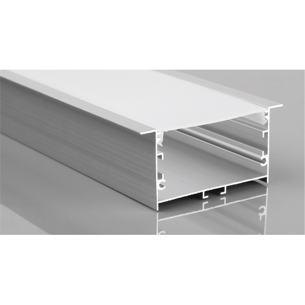 ALUMINUM PROFILE FOR RECESSED/CLIP SPRING MOUNTING-66x35x2000MM