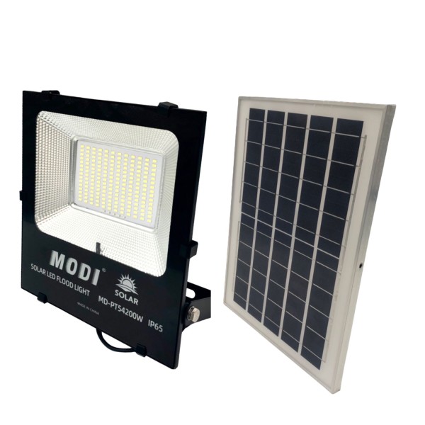 SOLAR LED FLOOD LIGHT-200WATTS-WHITE