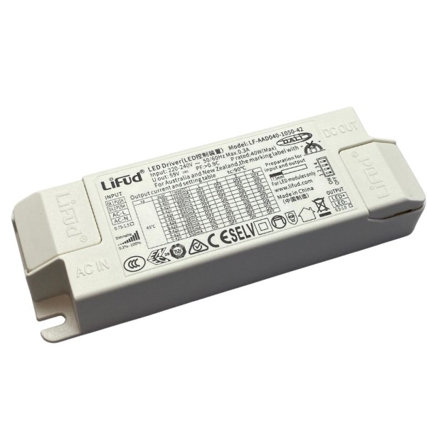 LIFUD MULTI OUTPUT CONSTANT CURRENT DRIVER 40W DALI-2 550-1050mA