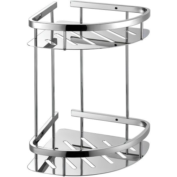 SEINA SS BATHROOM SHELF 2 TIER PREMIUM STAINLESS STEEL