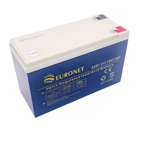 EURONET VALVE REGULATED LEAD ACID BATTERY 12V-7AH