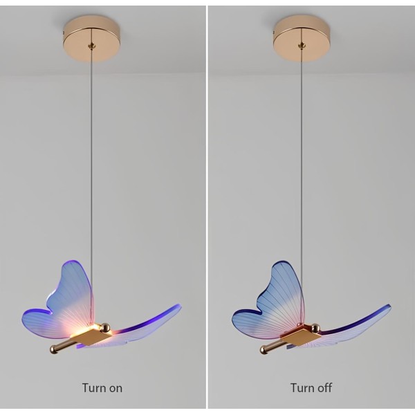 MODERN ACRYLIC BUTTERFLY LED DECORATIVE PENDANT LAMP-3COLOR