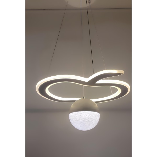 MODERN LED APPLE SHAPE CHANDELIER LIGHT-65W-WH BODY-3COLOR